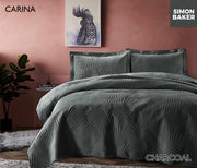 Simon Baker | Carina Quilted Bedspread Charcoal