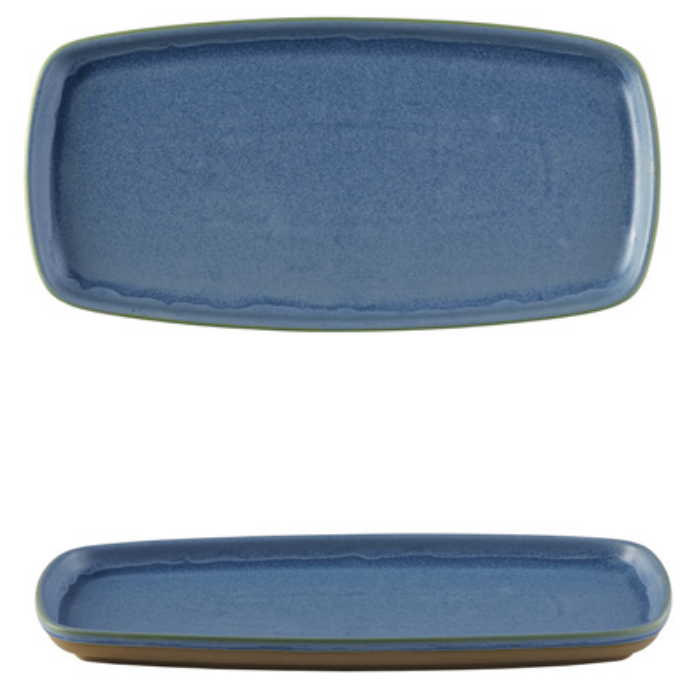 Churchill - Emerge - OSLO Blue Rectangular Plate 30 x 14.7cm (Set of 6)