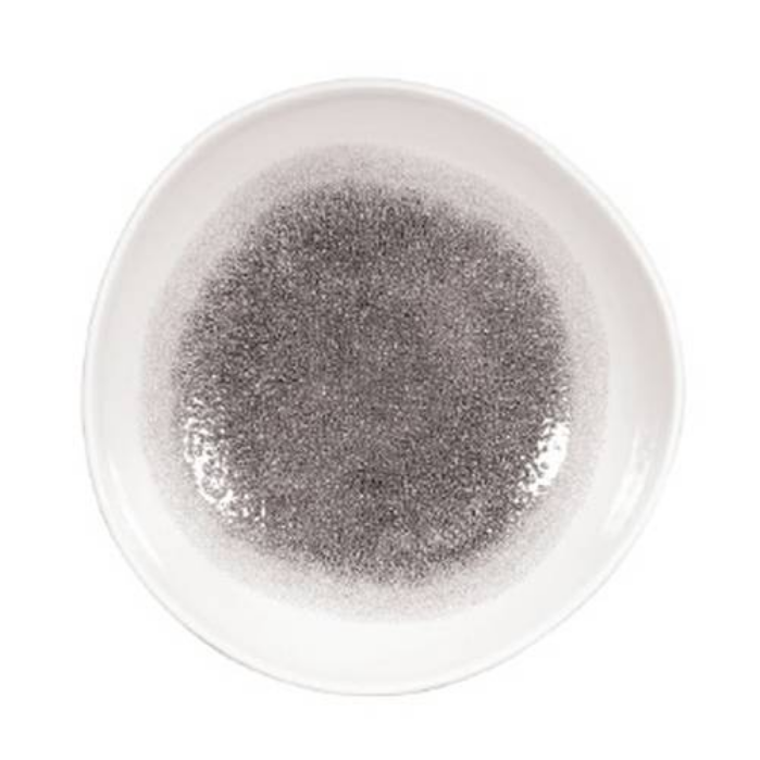 ﻿Churchill - Raku Quartz Black – Organic Round Bowl – 25.3cm (Set of 12)