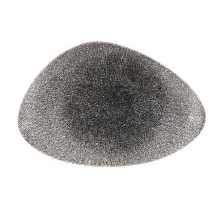 Churchill - Raku Quartz Black – Chefs Triangle Plate – 30 X 20Cm (Set of 6)