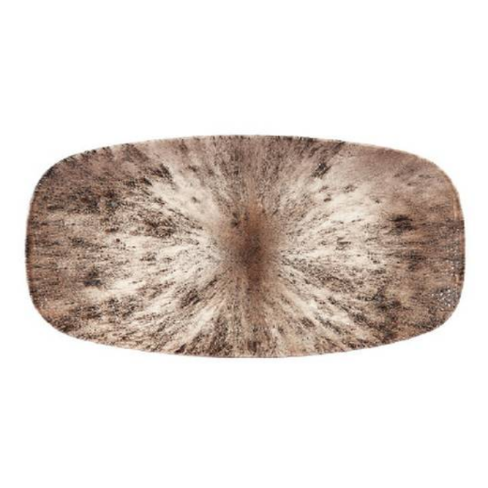 Churchill - Stone Zircon Brown – Oblong Chefs Plate – 30 X 15.3cm (Set of 12)