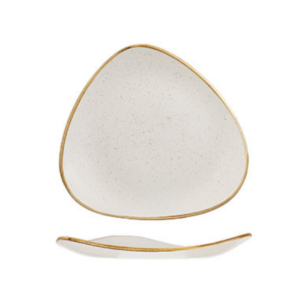 Churchill Barley White – Triangle Plate - Set of 12 (19.2cm)