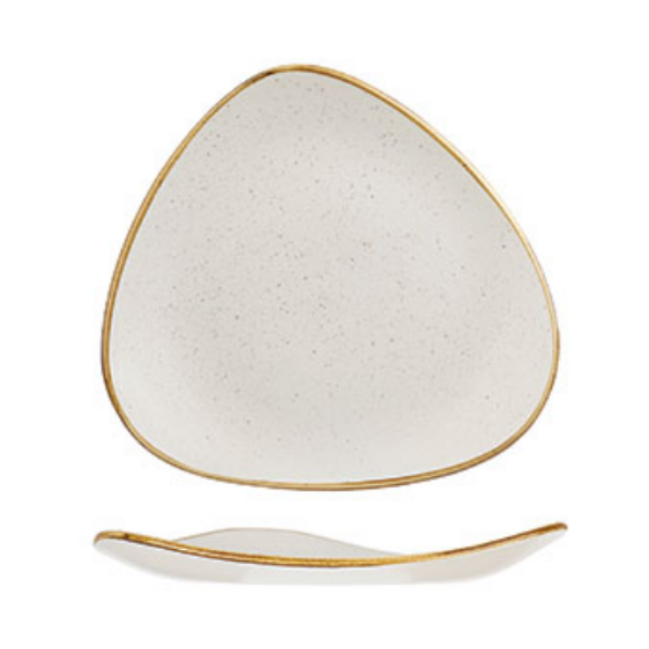 Churchill Barley White – Triangle Plate - Set of 12 (22.9cm)