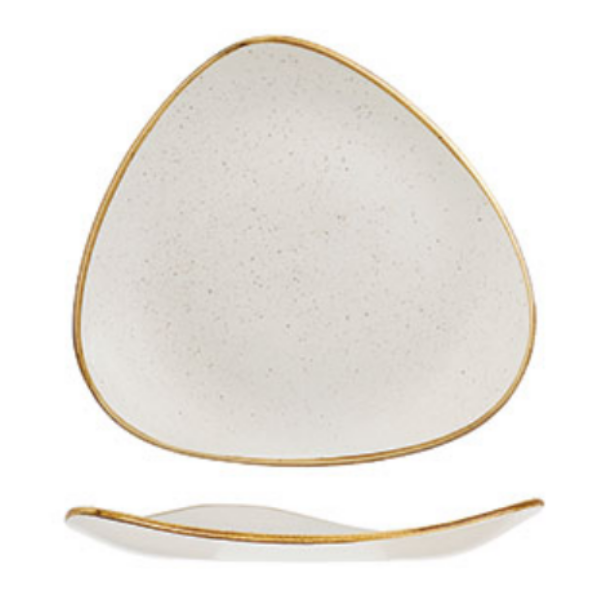 Churchill Barley White – Triangle Plate - Set of 12 (26.5cm)