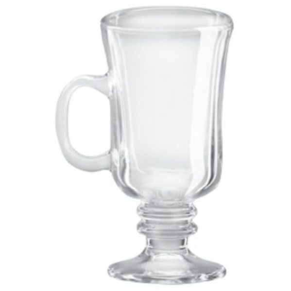 Clear Glass Mug | IRISH COFFEE MUG RINGS 260ML (Set of 6)