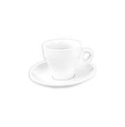 Fortis - Italia - White Cappuccino Cup 280ml & Saucer (Set of 12)