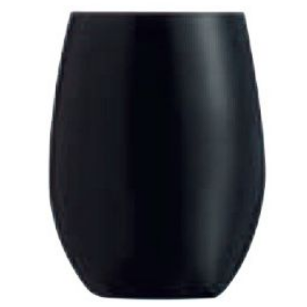 HIBALL Glass | C&S PRIMARY HIBALL TUMBLER BLACK 360ML (Set of 6)