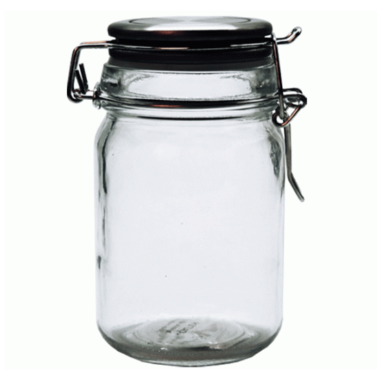 6 PACK METAL CLIP TOP JAR 12 X 6CM (250ML)