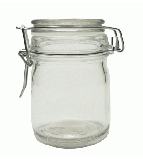 6 PACK ROUND CLIP TOP JAR 10 X 6CM (190ML)
