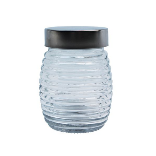 BEEHIVE Jar with Silver Screw On Lid 310ML