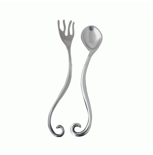 2PC SWIRL SALAD SERVER