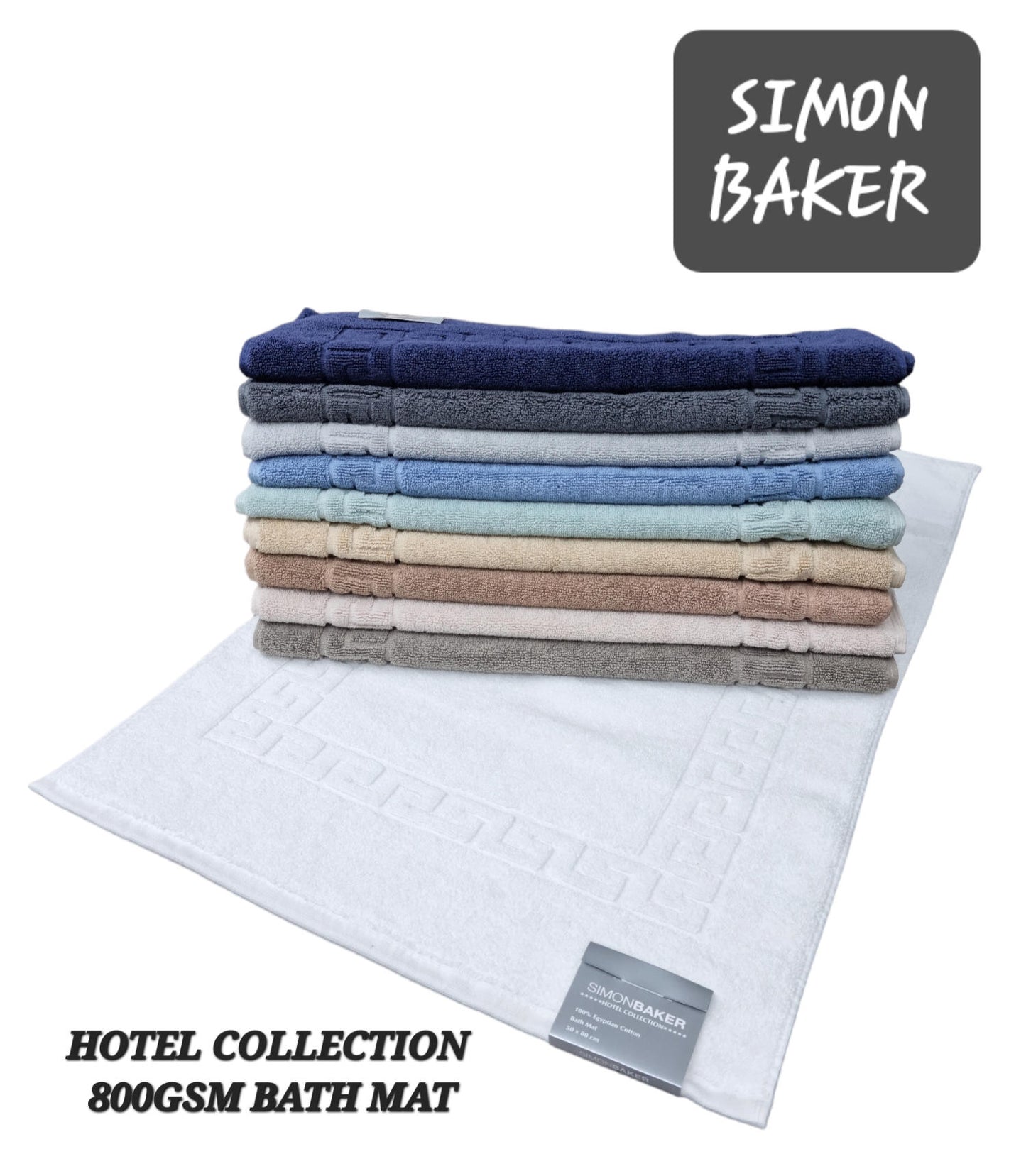 Simon Baker - Hotel Collection 100% Cotton Bath Matts (Various Colours)