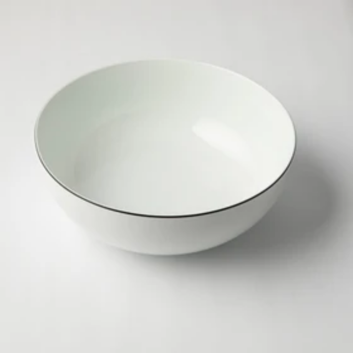JENNA CLIFFORD - Premium Porcelain Salad Bowl With Black Band