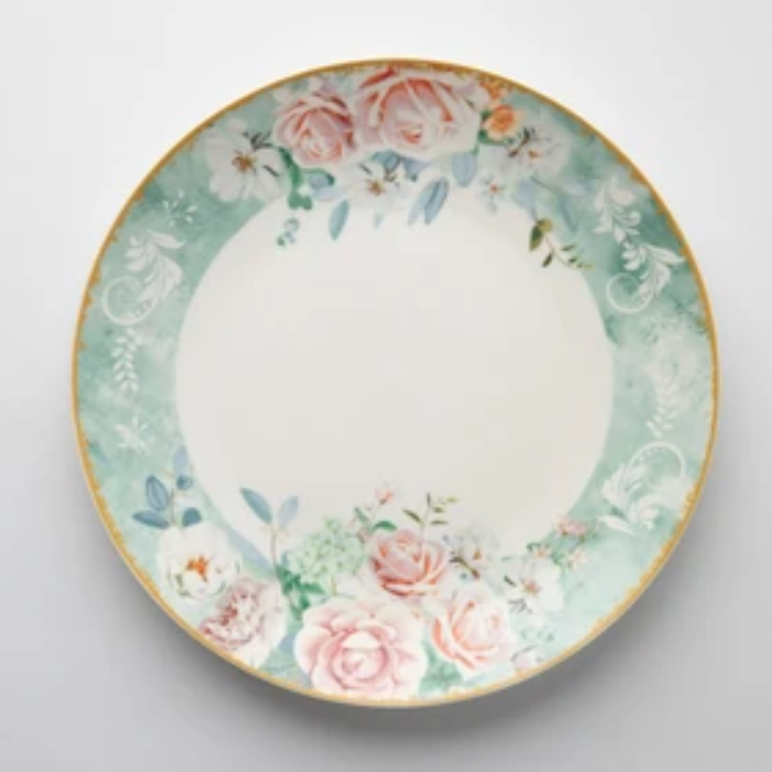 JENNA CLIFFORD - Green Floral Charger