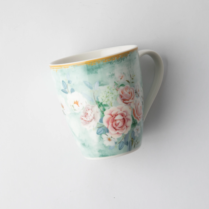 JENNA CLIFFORD - Green Floral Mug (Set of 4)