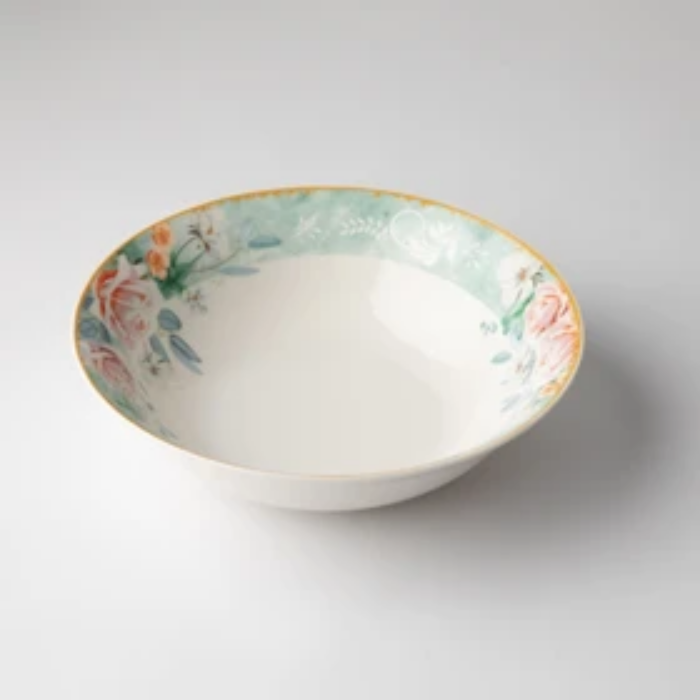 JENNA CLIFFORD - Green Floral Salad Bowl