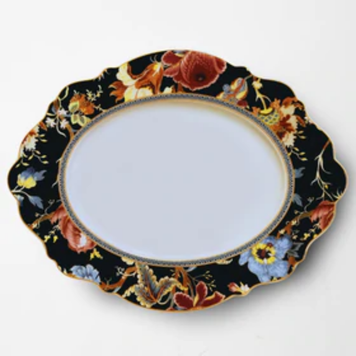 Jenna Clifford - Midnight Bloom Oval Platter