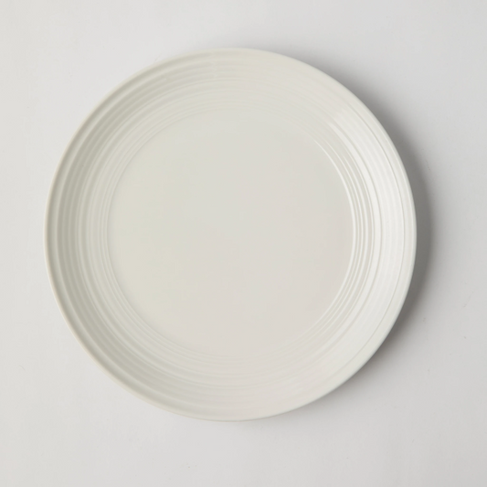 JENNA CLIFFORD - Embossed Lines Side Plate - Cream White (Set of 4)