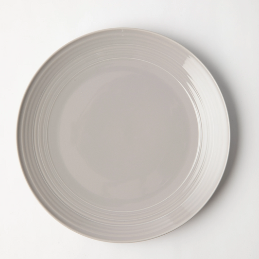 JENNA CLIFFORD - Embossed Lines Side Plate - Light Grey (Set of 4)