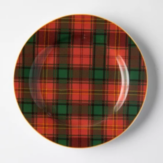 JENNA CLIFFORD - Red Tartan Side Plate (Set of 4)