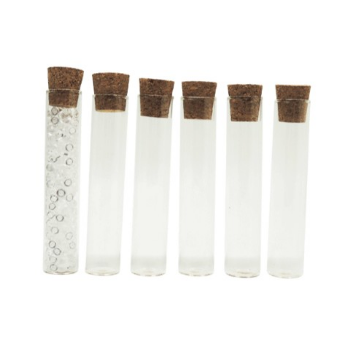 6PC Glass Tubes 10 x 2CM