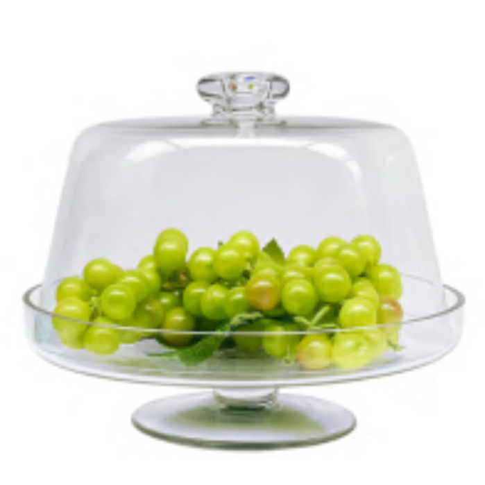 Glass Dome | Muffin Dome Large with Stand 22 x 27 cm