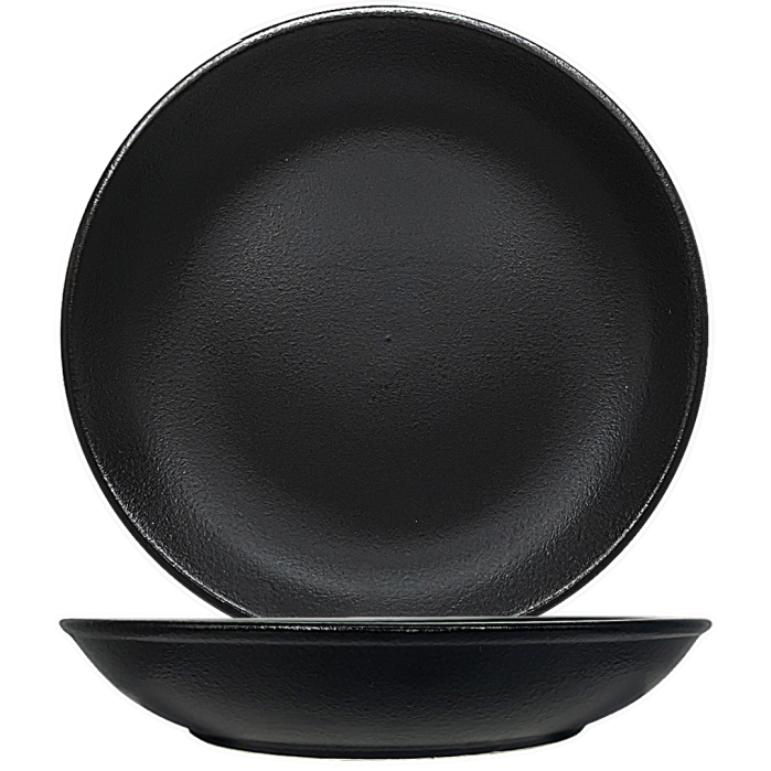Nova Urban Texture Black Coupe Bowl 30cm (Set of 3)