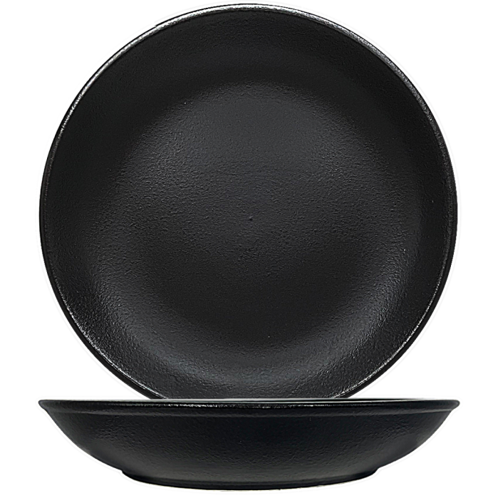 Nova Urban Texture Black Coupe Bowl 30cm (Set of 6)