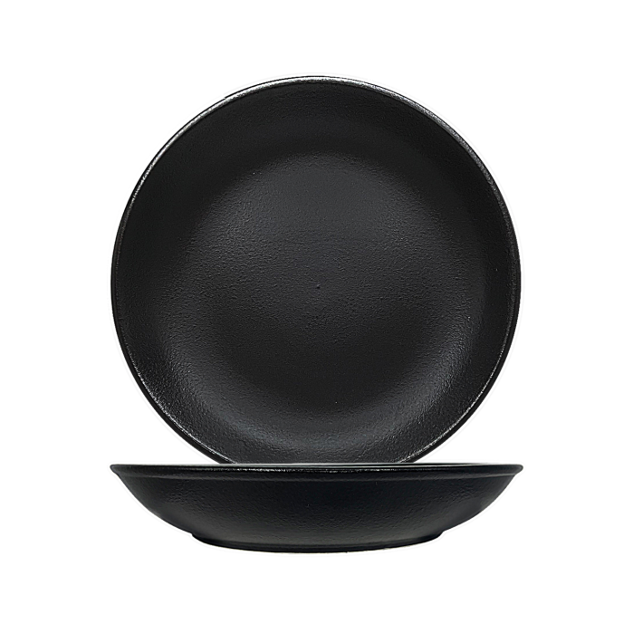 Nova Urban Texture Black Coupe Bowl 20cm (Set of 6)