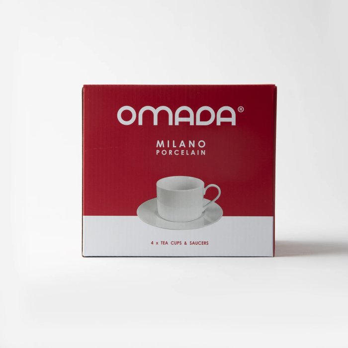 OMADA - Maxim Cup & Saucer 4pce in gift box - White