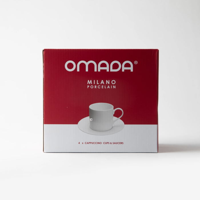 OMADA Maxim Cappuccino C&S 4pce Set in gift box - White