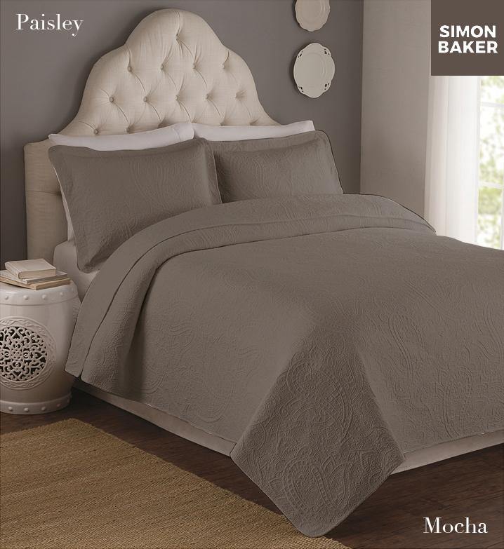 Simon Baker | Paisley Bedspread Mocha (Various Sizes)