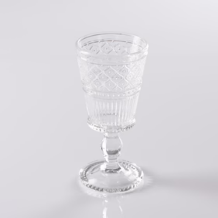 GALATEO - Deco Hand Pressed Red Wine Glass Set of 4