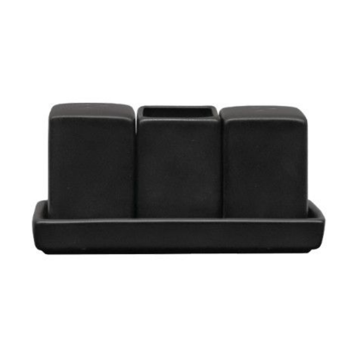 NOVA STYLE 4PC Condiment Set Matt Black