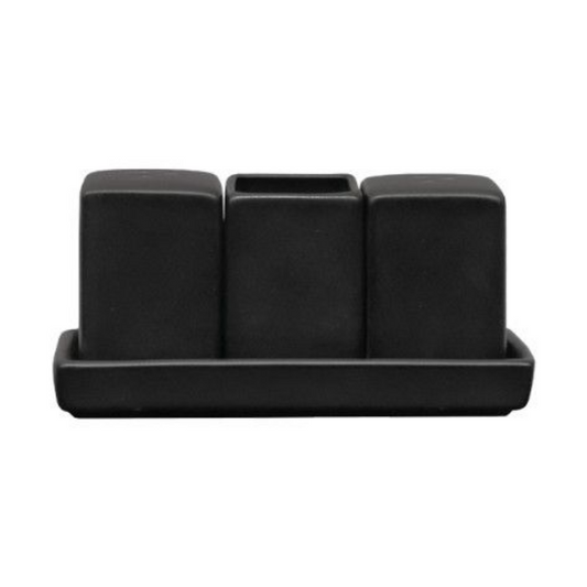 NOVA STYLE 4PC Condiment Set Matt Black