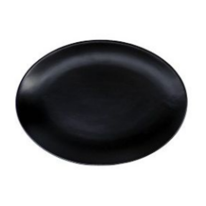 Nova Style Oval Coupe Plate 35cm Matt Black (Set of 6)