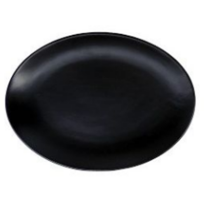 Nova Style Oval Coupe Plate 40cm Matt Black (Set of 6)