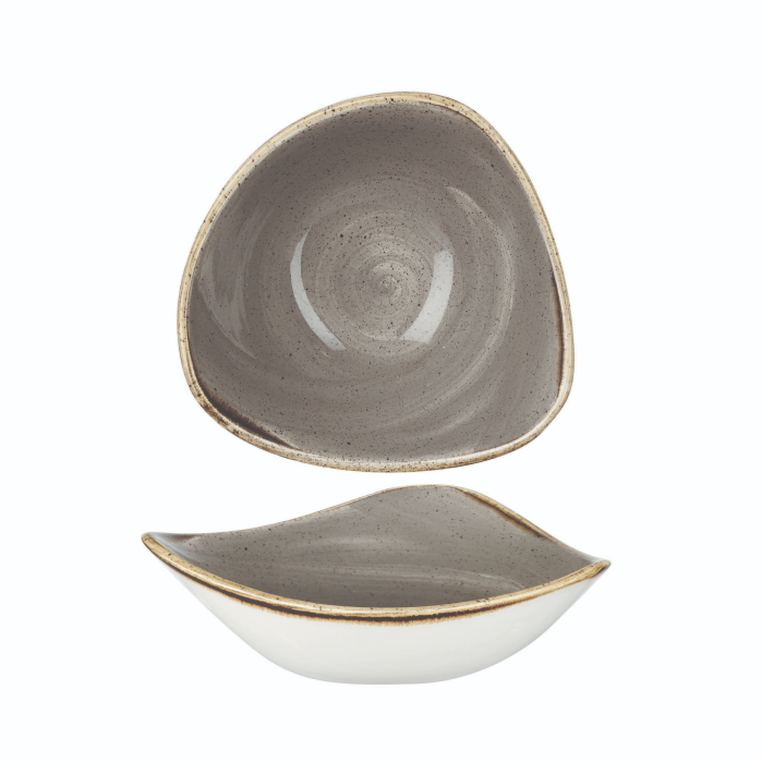 Churchill Peppercorn Grey – Triangle Bowl 23.5cm - Set of 12