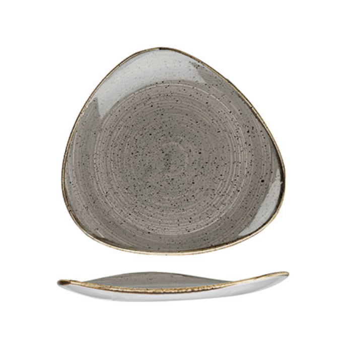 Churchill Peppercorn Grey – Triangle Plate 19.2cm - Set of 12