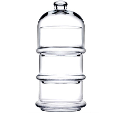 Pasabahce Villa Patisserie Service 3 Bowl Stack Set W/Dome