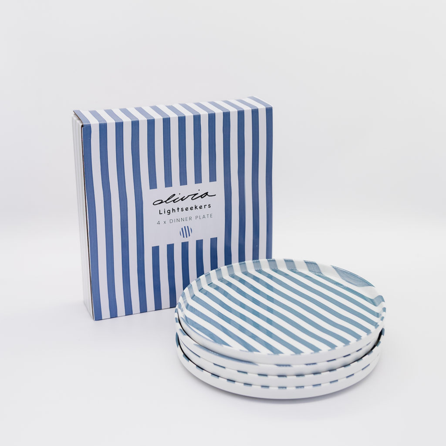 Olivia – Lightseekers Dinner Plate Blue Set of 4