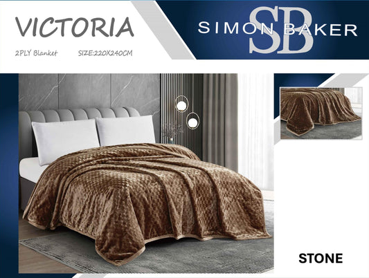 Simon Baker - 2PLY Blankets - Stone