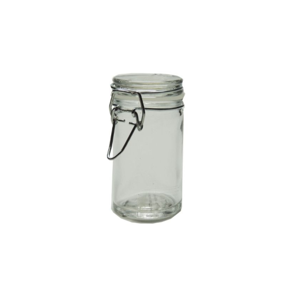 6 Pack Cylinder Clip Top Jar 8.5cm(H) x 4.5cm(W) (70ml)