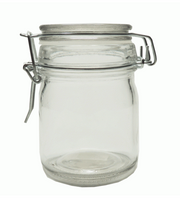 6 Pack Round Clip Top Jar - 10cm(H) × 6cm (190ml)