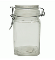 6 Pack Square Clip Top Jar - 12cm(H) × 6cm(W) 325ml