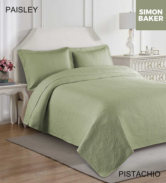 Simon Baker | Paisley Bedspread Pistachio