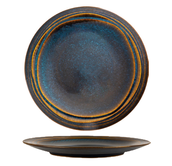 Ariane Splash Denim Coupe Plate 27cm isolated product view