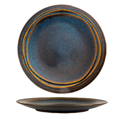 Ariane Splash Denim Coupe Plate 27cm isolated product view