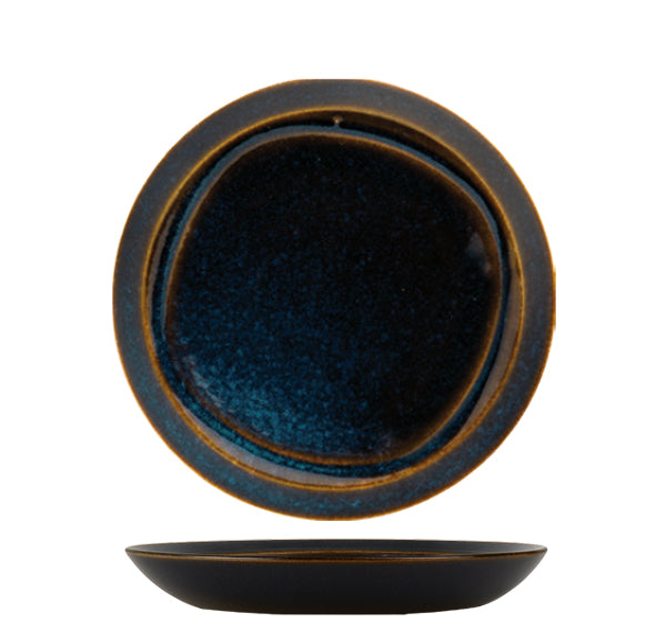 Ariane Splash Denim Coupe Deep Plate 23cm isolated product view