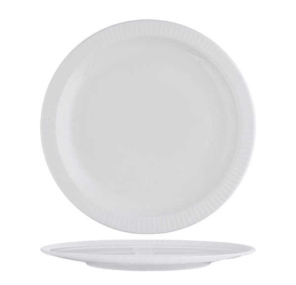 Ariane Seon Ivory Narrow Rim Plate 26cm – top and side views